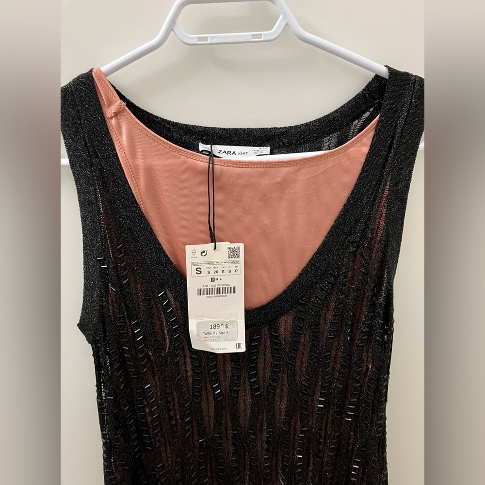 Zara limited edition beaded maxi dress NWT - Picture 4 of 8